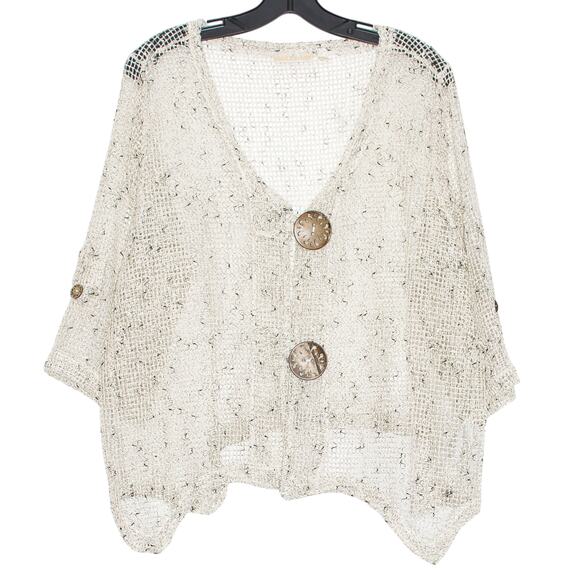 Hailey Lyn Cardigan Boho Cottage Beach Coastal Grandma Nautical Open Knit XL - Picture 1 of 7